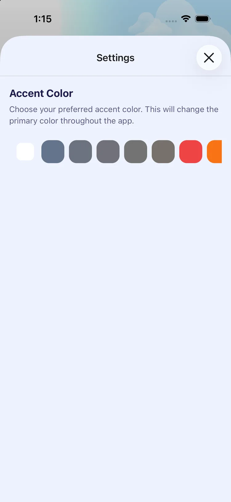 endlessly — Settings