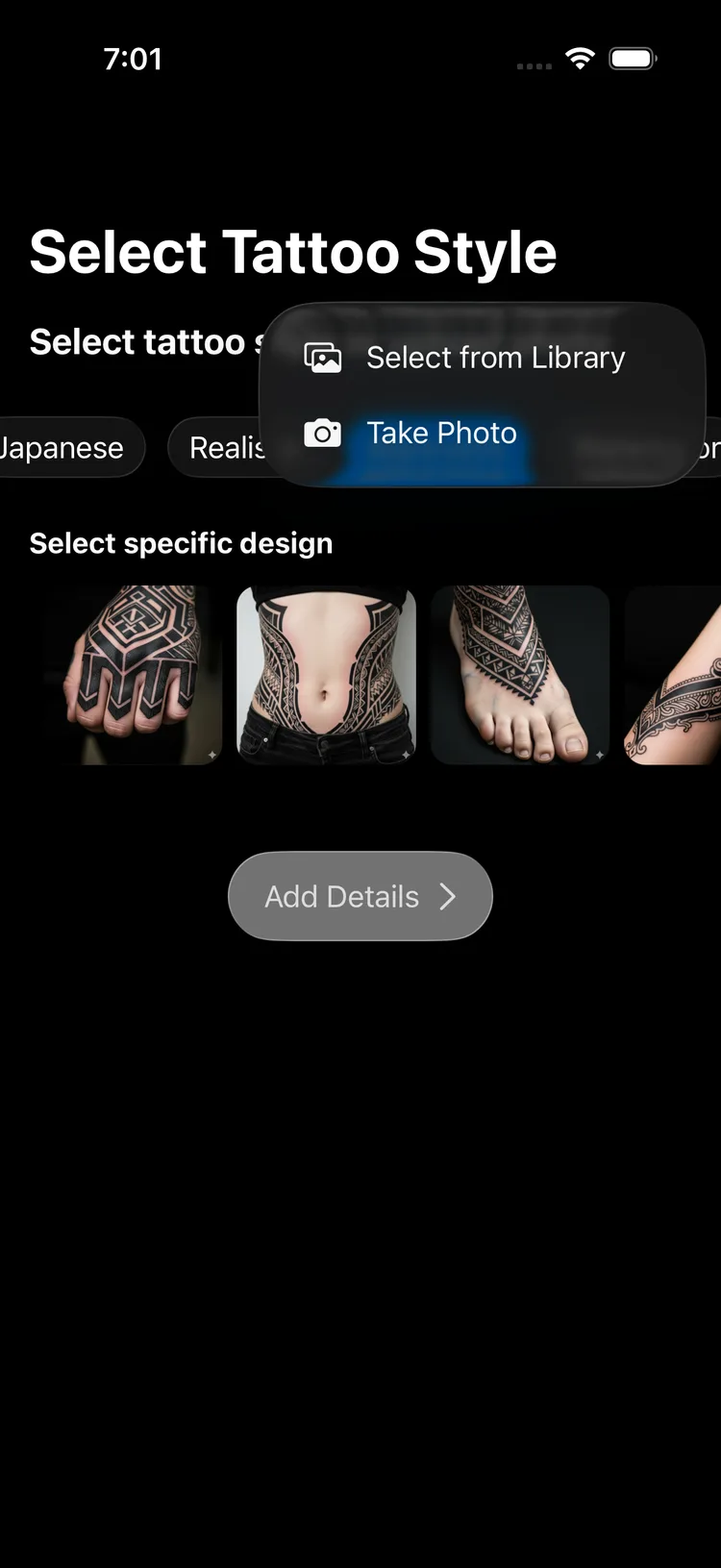 inkigo — Choose design source
