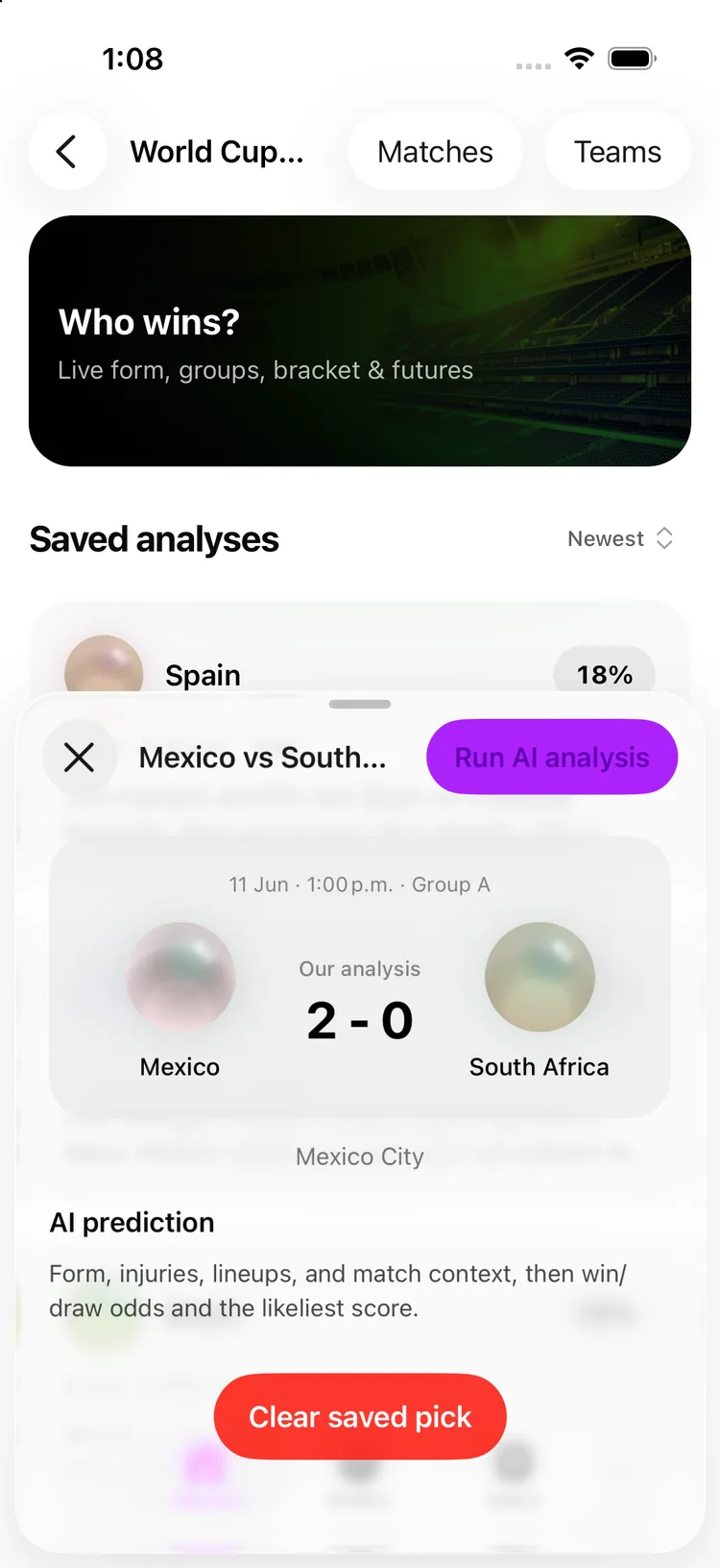 oddswell — Match details