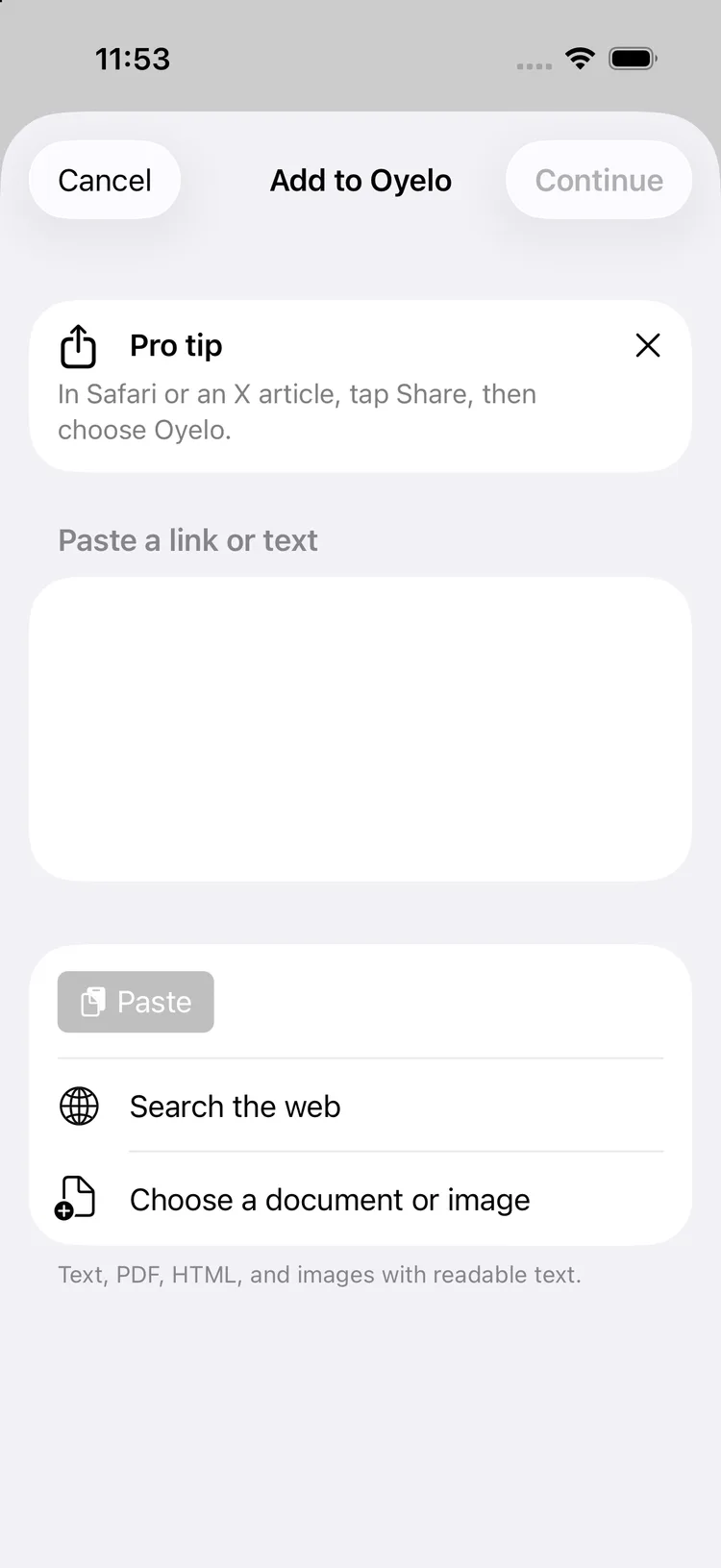 oyelo — Add content