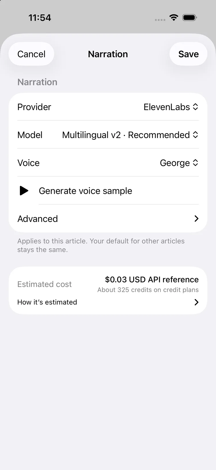 oyelo — Narration