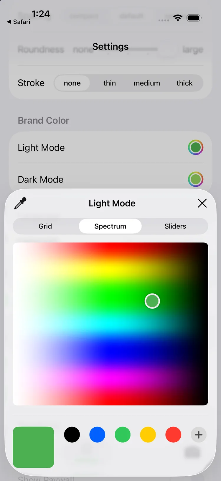 platano — Color spectrum
