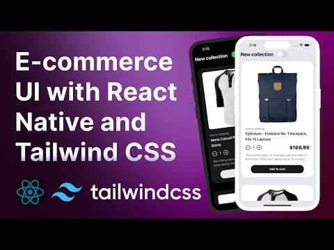 E-commerce UI with React Native and Tailwind CSS | Beginners tutorial thumbnail