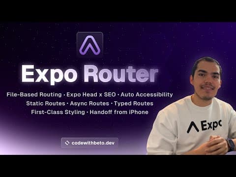 Expo Router | Beginner's Crash Course thumbnail