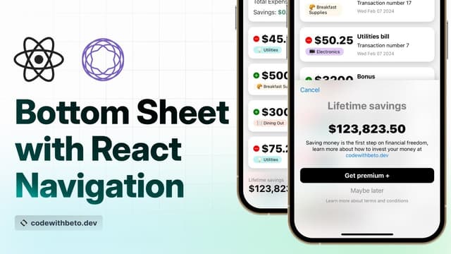 Blur Bottom Sheet with React Navigation thumbnail